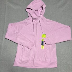 Tek Gear Ultrasoft Fleece Hoodie Womens Medium Light Purple Full Zip Sweatshirt